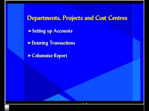 07A - Departments, Projects & Cost Centres - Intro