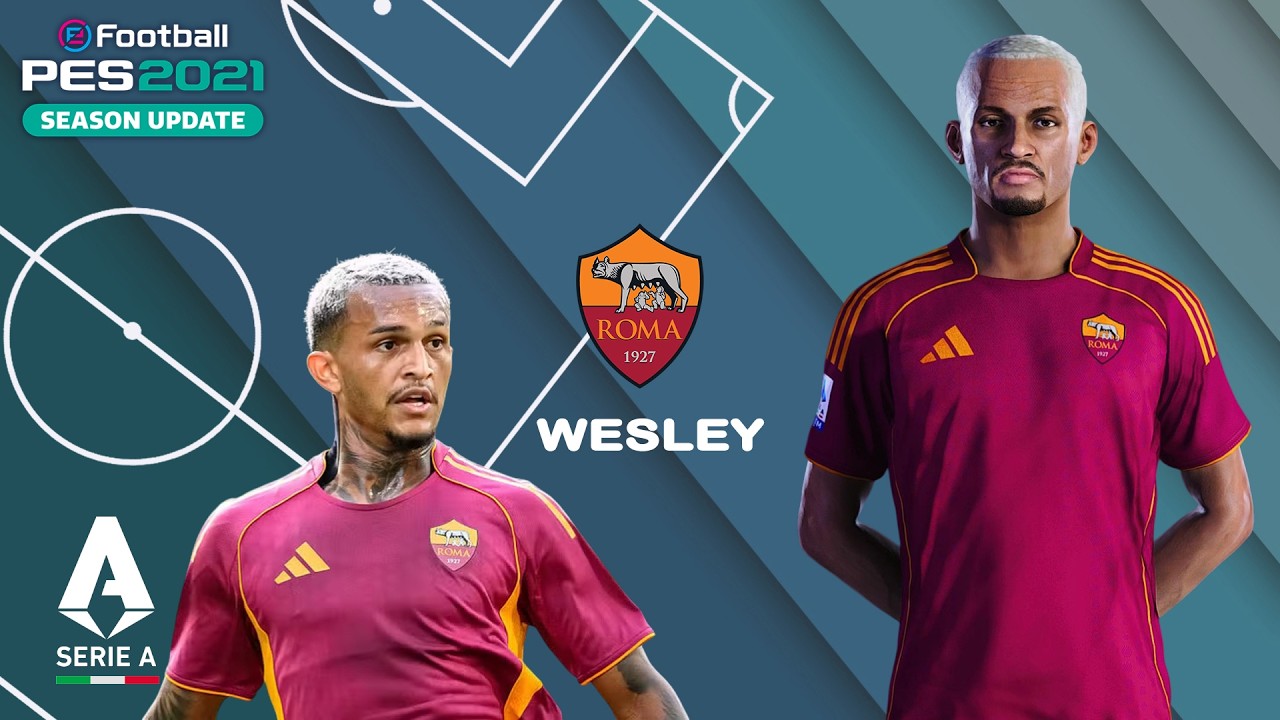 Как создать лицо и статистику Уэсли (АС Рома) в PES 2021