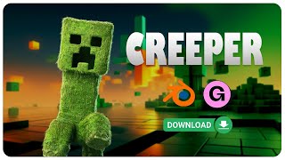 How to make creeper in blender  (Free Model) #minecraft #blendertutorial