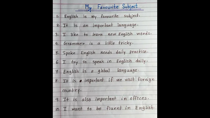 10 Lines Essay On My Favourite Subject