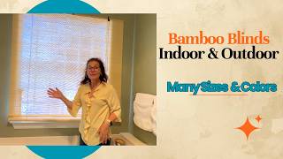 Bamboo Blinds for Indoor Windows, Easy Install Roller Shades for Privacy in Many Sizes and Colors!