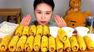 [Eng Sub] BHC Bburing hotdog Mukbang Eating Sound