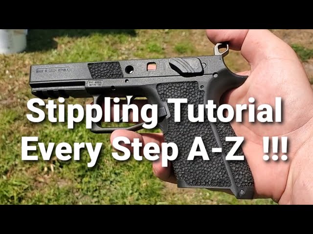 How to stipple a gun: entire process tutorial with tool links. Glock  stippling tips & techniques. 