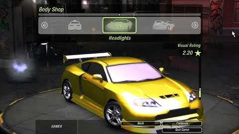 NFS U2 - Hyundai Tiburon GT V6 | Tuning and Gameplay