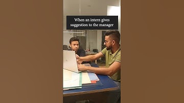 Intern gives suggestion to the manager || Coorporate meme