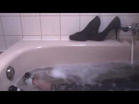 Heels and flats in bath