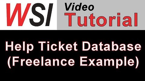 Microsoft Access Help Ticket Database (Freelance Example)