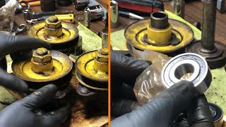 John Deere 110 Deck Rebuild Part 2, Spindle bearing rebuild