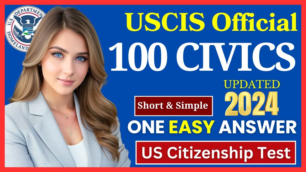 US Citizenship Test 2024 Questions and Answers 100 Civics History