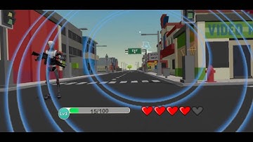 Virtual Reality City Scenario with Unity 3d/HTC Vive (HUD Radar added)