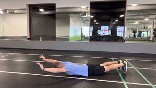 Superman with scapular retraction