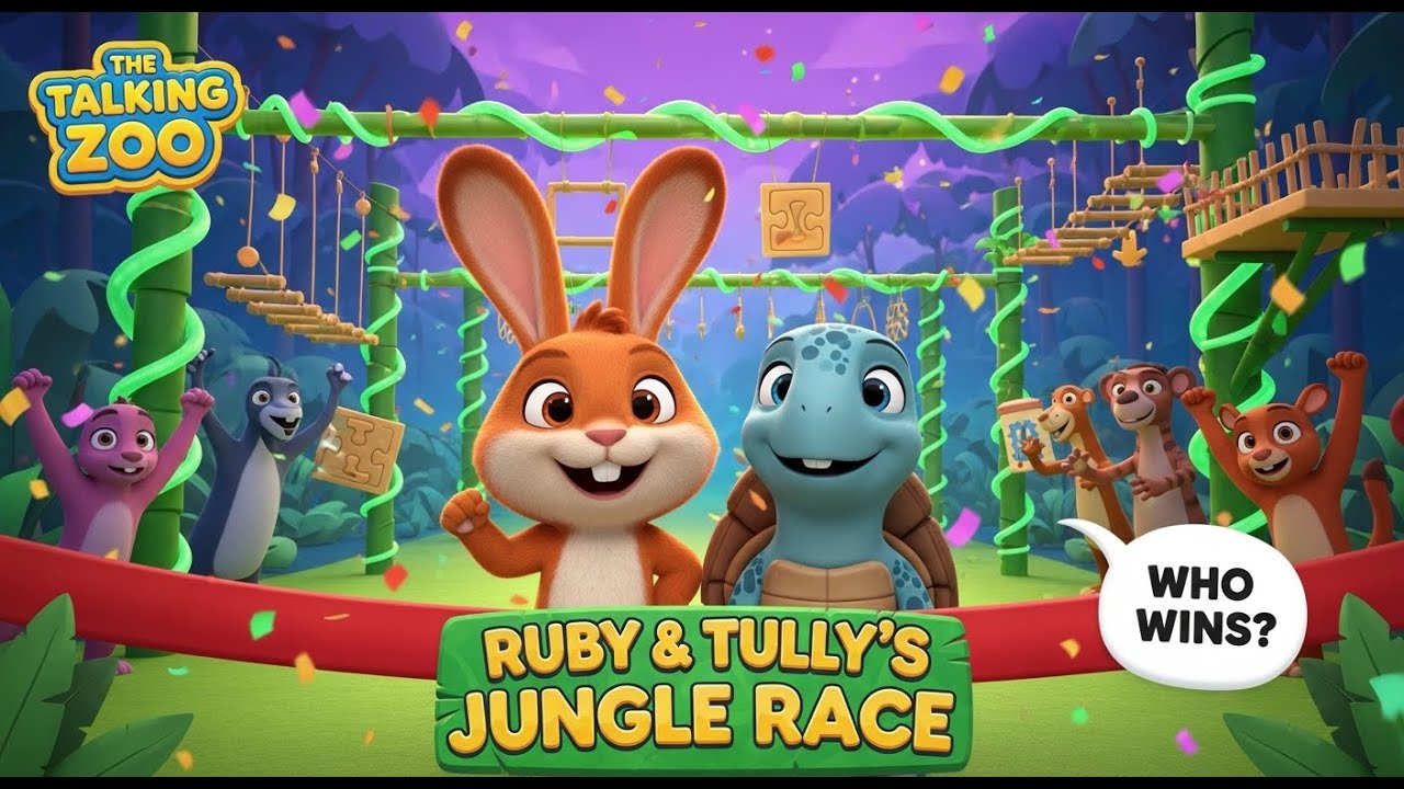 Rubby The Rabbit Races Ruby the Rabbit & Tully the Tortoise Jungle Race 🐇🐢 | The Talking Zoo ...