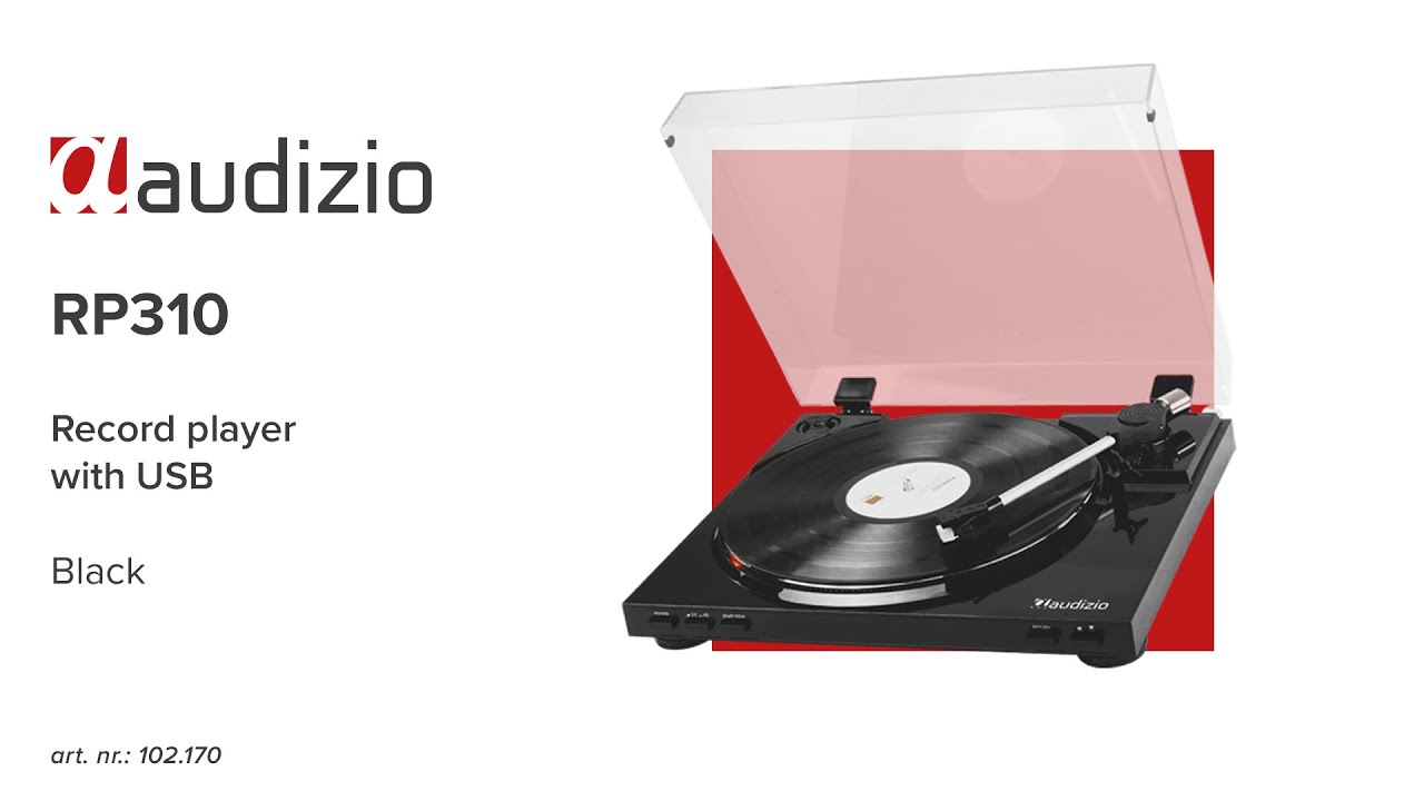 Audizio RP310 Tourne-disque avec USB Noir - à prix avantageux chez LTT