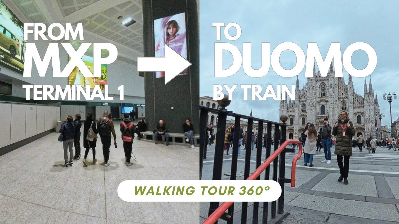Из аэропорта Мальпенса T1 в Милан за 360° — испытайте самый быстрый маршрут!