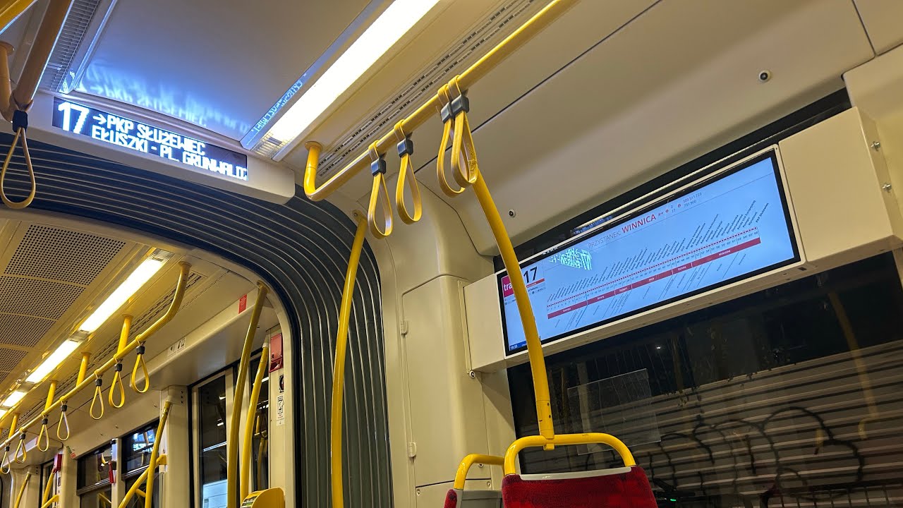 Nowy system informacji pasażerskiej ! Pesa Tramicus 120N 3108 linia 17➡️PKP Służewiec