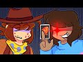  just clover and frisk playing a normal game of uno  animation undertale undertale yellow 