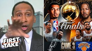 FIRST TAKE | "Spurs in 6" - Stephen A thinks Wemby has cracked code on Brunson & Knicks ahead of Gm3