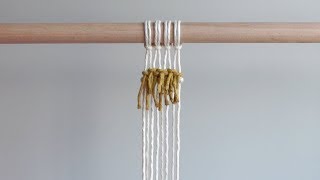 DIY Macrame Tutorial - Coloured Fringe Using Rya Knots!