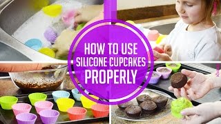 Rainbow Silicone Cupcake Liners by Kitchidy - How to use silicone cupcakes properly screenshot 1