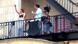 Lin-Manuel Miranda &amp; Jennifer Lopez filming &#39;Love Make The World Go Round&#39; video (7/8/16)