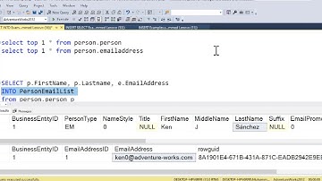 32   SELECT INTO   Microsoft  SQL Server