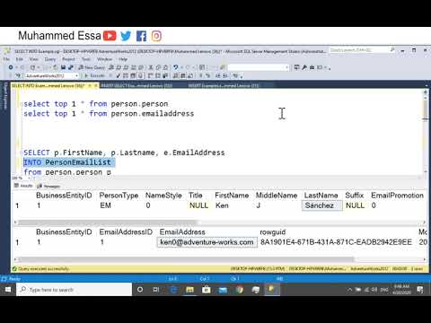 32   SELECT INTO   Microsoft  SQL Server