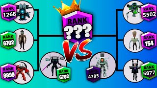 Skibidi Toilet Tournament | Brawl Stars Ranks Up, Cinema Titan Vs Titan Transformer Skibidi