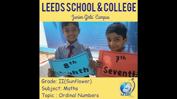 Grade:II (Sunflower ) Subject:Maths✖️➗➕➖Topic: Ordinal Numbers*🔢