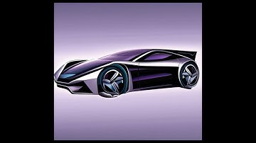 Futuristic car digital artwork - generative ai