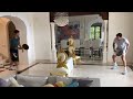 Lockdown: Tennis champion Novak Djokovic plays tennis using frying pans