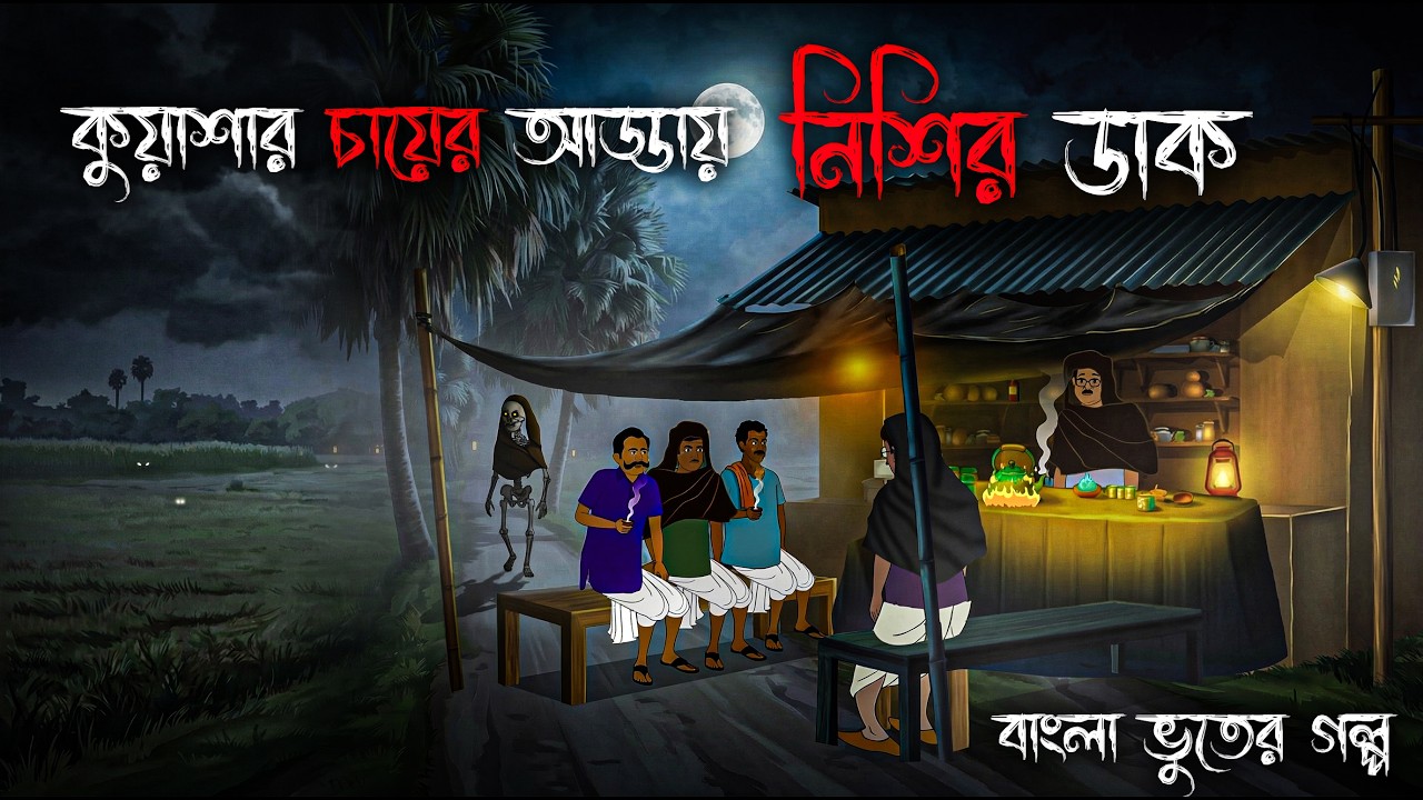 কুয়াশার চায়ের আড্ডায় নিশির ডাক - Bangla Bhuter Golpo |Bhuter Cartoon|Vuter Golpo|Voutik Animation