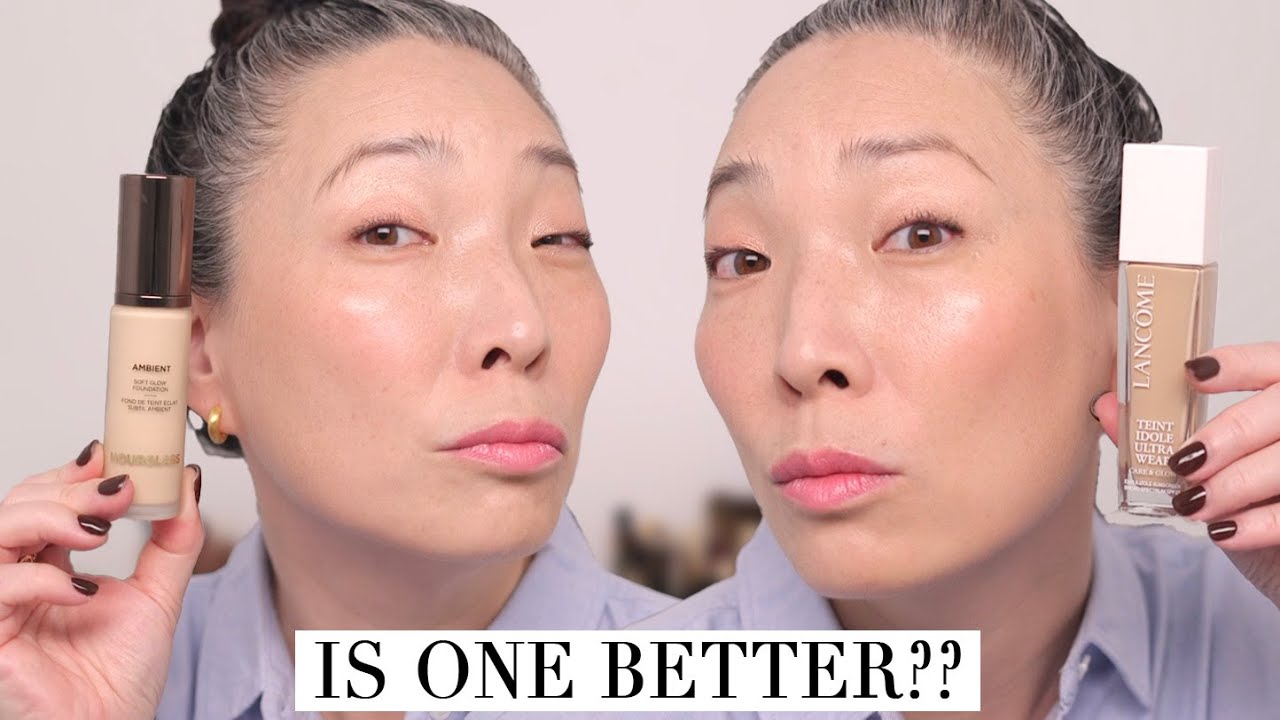 HOURGLASS Soft Glow vs. LANCOME & Glow Foundation Wear Test YouTube