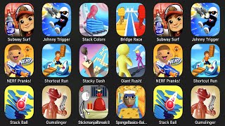 Subway Surf, Johnny Trigger, Stack Colors, Bridge Race, NERF Pranks, Shortcut Run, Stacky Dash ... screenshot 3