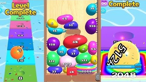 2048 | [ 4K score ] Blob Merge 3D vs Max Levels Ball Run 2048 Merge Number vs Ball Run Infinity 👌