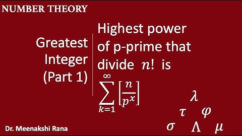 Greatest Integer Function-Part 1