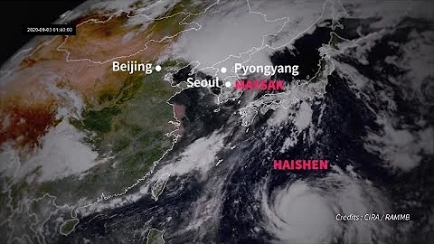 Korean peninsula hit by typhoons | AFP Animé - DayDayNews