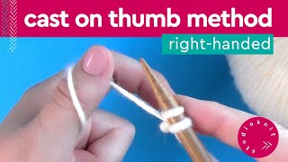 Cast On Thumb Method LongTail for Beginning Knitters