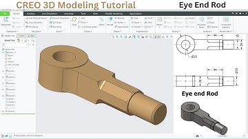 CREO 3D Modeling Tutorial: Knuckle Joint | Part 2 | Eye end