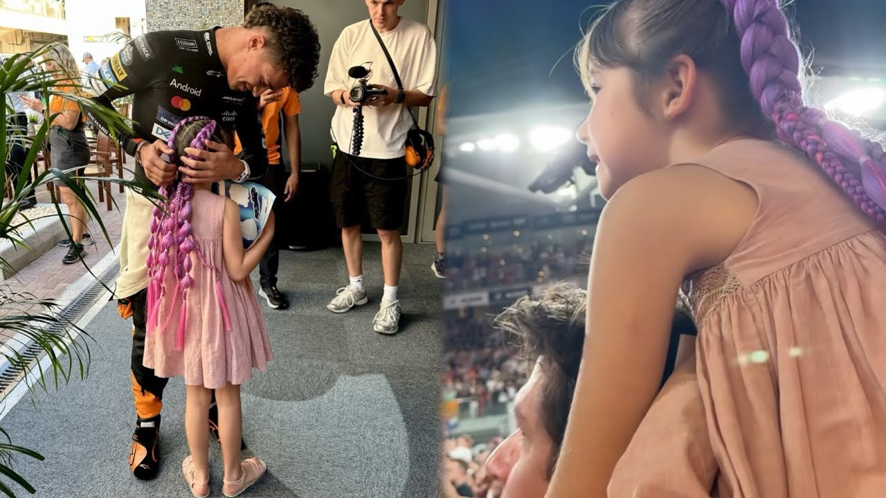 P chilling with Lando Norris & cheering for him after the race | 