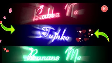 How to make spiral blur text animation effect in kinemaster 🥀 blackscreen lyrics