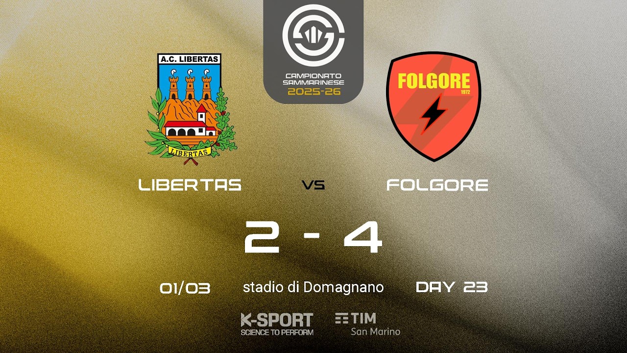 Campionato Sammarinese 2025-26, 23. giornata | HL Libertas-Folgore 2-4