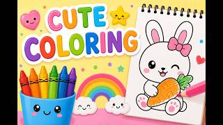 🖍️ Cute Coloring Pages for Kids | Learn Colors & Have Fun!