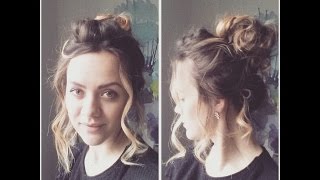 Объемный пучок на короткие волосы Объемный пучок на короткие волосы