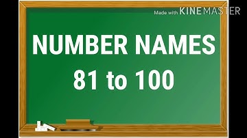Number Names 81 to 100 With Spelling l Maths For Beginner l English Numbers