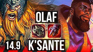 OLAF vs K'SANTE (TOP) | Rank 3 Olaf, 6 solo kills, Rank 10 | NA Challenger | 14.9