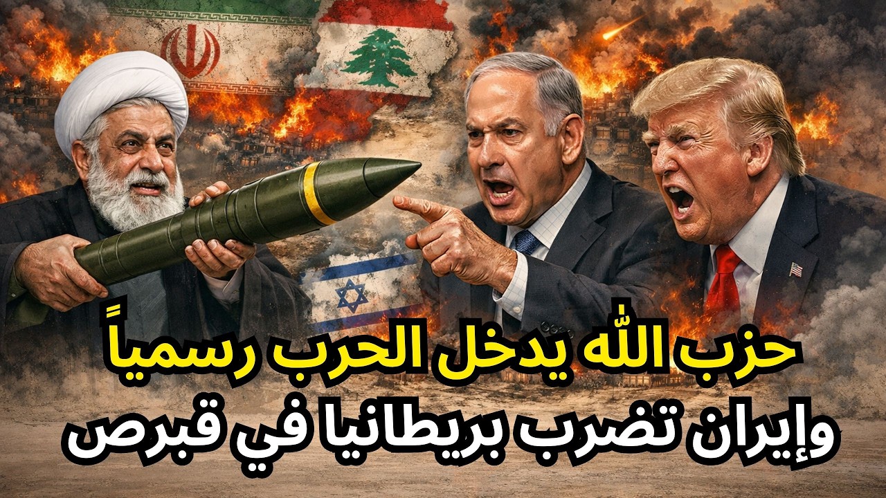 🔴عاجل: حزب الله يدخل الحرب وإسرائيل تدك لبنان، وإيران تقصف بريطانيا في قبرص !