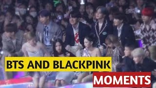BTS AND BLACKPINK MOMENTS @MAMA2018[โมเมนต์ bts×blackpink]