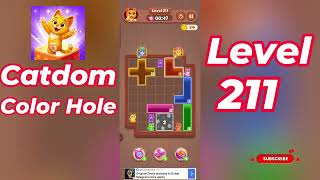 Catdom Color Hole Level 211 Walkthrough 🐱🟣 | Relaxing Color Puzzle Game | Go Answer