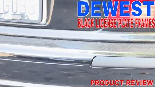 ✅  DEWEST Black License Plate Frames for BMW-M, 2PCS Carbon Fiber License Plate Holder Bracket 🔴