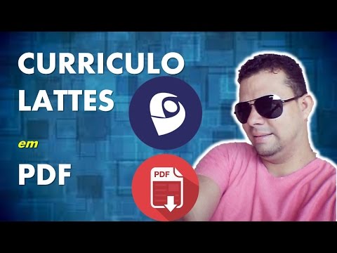 COMO SALVAR O CURRICULO LATTES NO FORMATO PDF